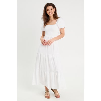 Robe longue évasée smockée CACHE CACHE