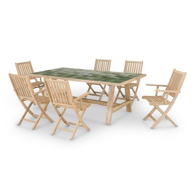 Salon de jardin, 6 chaises, BISBAL&JAVA LIGHT DEFORA HOME