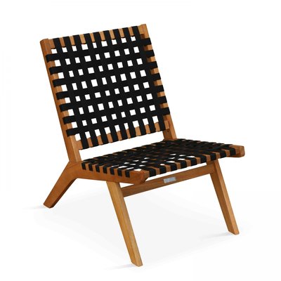 Fauteuil relax de jardin en bois, BONDY OVIALA