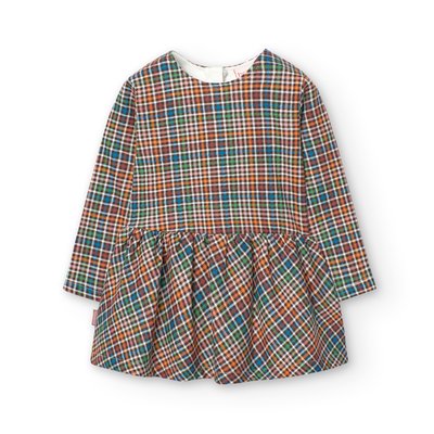 Robe à carreaux et col rond BOBOLI