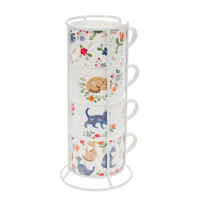 Coffret rack 4 tasses   20cl-LORIS AMADEUS