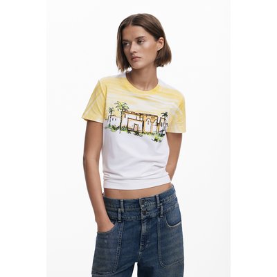T-shirt à manches courtes avec palmiers DESIGUAL