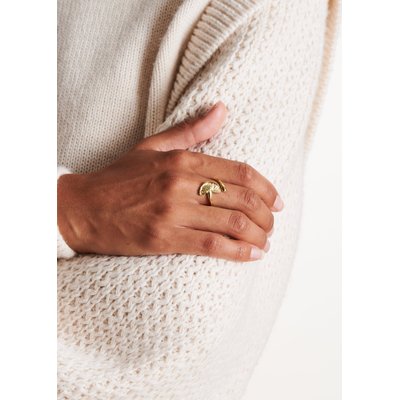 Bague dorée fleur de ginko LA FEE MARABOUTEE