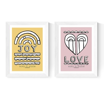 Pack of 2 Prints Pastel Motivation Set by Wonder and Rah Print EAST END PRINTS