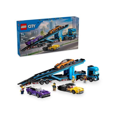 Le camion de transport de voitures de sport LEGO