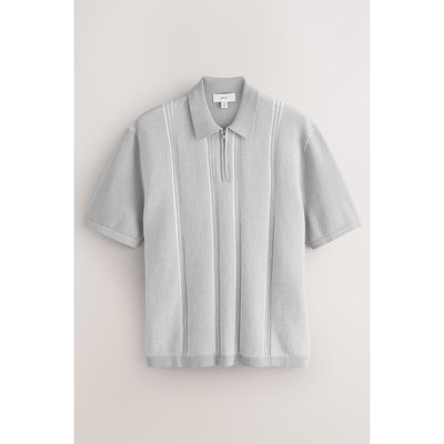Polo semi-zippé manches courtes à rayures NEXT