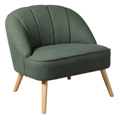 Fauteuil en velours et pieds en bois NAOVA ATMOSPHERA