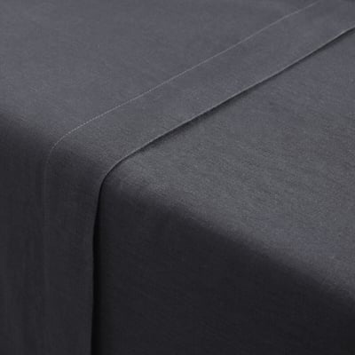 Drap plat uni en lin lavé, Linot LA REDOUTE INTERIEURS