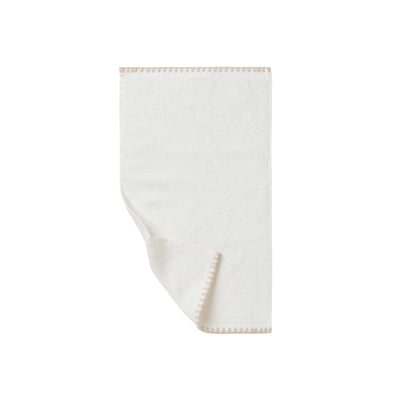 Serviette invité coton bio OPALYS CARRE BLANC