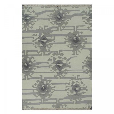 Tapis kilim fait main en laine motif abstrait KMESAR UN AMOUR DE TAPIS