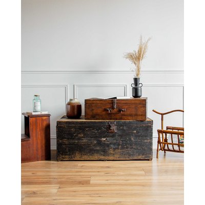 Grand coffre en bois Lucien  N°13 - Bon état DEBONGOUT