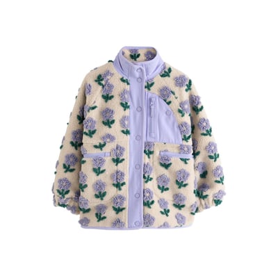 Veste en peau lainée boutonnée NEXT