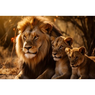 Tableau mural famille lion CEANOTHE