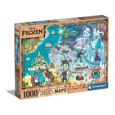 Disney Maps - 1000 pièces - La Reine des Neiges CLEMENTONI