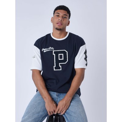 T-shirt bicolore style universitaire PROJECT X