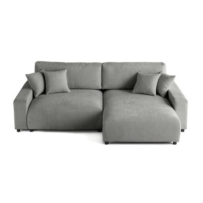 Canapé d'Angle Convertible en Velours texturé 4 places - PIVOINE LISA DESIGN