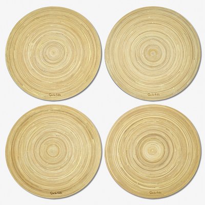 Set of 4 Colour Me Happy Mixed Colour Bamboo Placemats SUR LA TABLE 