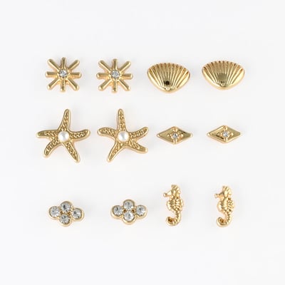 Set x6 paires de puces d'oreilles mer BALABOOSTE