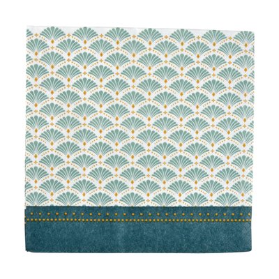 Lot de 20 serviettes en papier Eventail floral DOUCEUR D'INTÉRIEUR