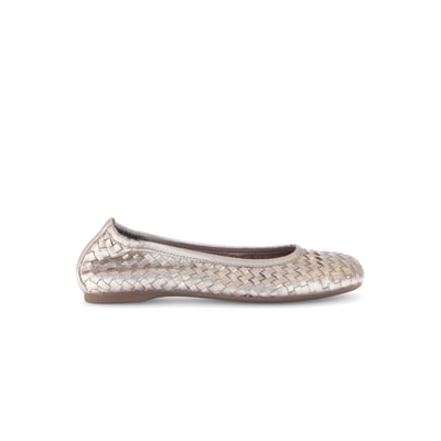Ballerines en  à talon décroché effet galvanisé GABOR