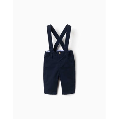 Pantalon en sergé avec bretelles amovibles ZIPPY