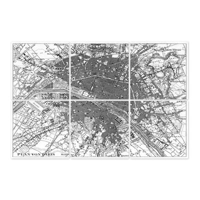 Stickers pour Carrelage Noir et Transparent Paris - Set de 6 WADIGA