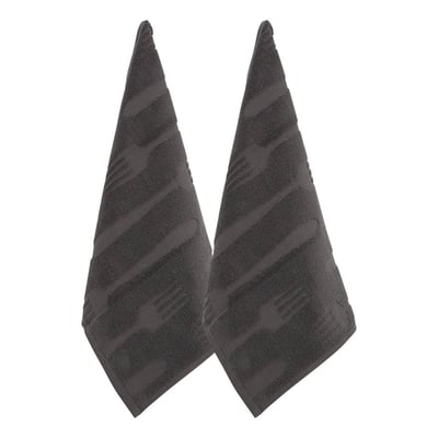 Lot de 2 torchons en coton TERRY ATMOSPHERA