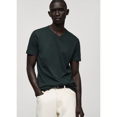 T-shirt col en V slim-fit 100 % coton MANGO MAN