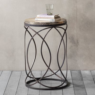 Kollam Hammered Metal Side Table SO'HOME