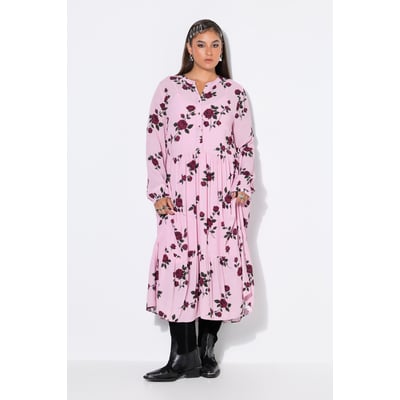 Robe midi, coupe trapèze, imprimé de roses STUDIO UNTOLD