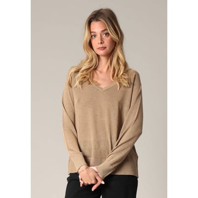 Pull col v en maille fine
 AMALIA DEELUXE