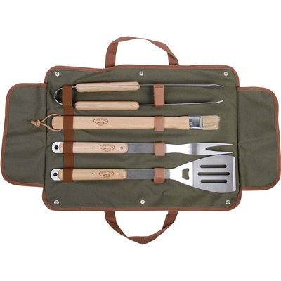 Mallette en toile avec ustensiles barbecue JARDINDECO
