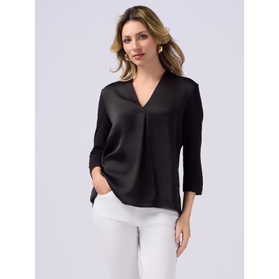 T-shirt en jersey de viscose stretch teinte unie OLTRE