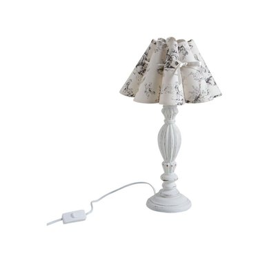 Lampe en bois et toile esprit toile de Jouy AUBRY GASPARD