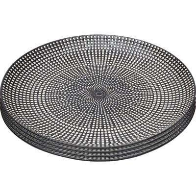 Lot de 4 assiettes plates, GWAYI KARE DESIGN