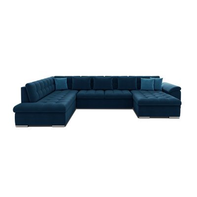 Canapé Panoramique Convertible Simili/tissu et velours 7 places - CHUCK LISA DESIGN