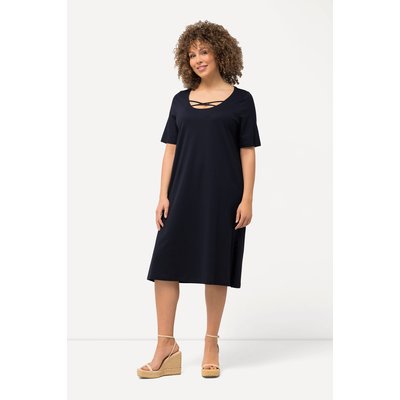 Robe trapèze en jersey. Décolleté rond et ULLA POPKEN