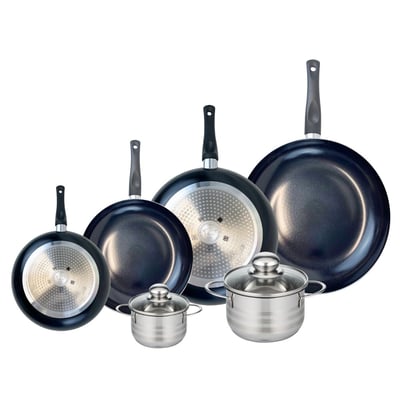 4 poêles 20/24/28/32cm + 2 faitouts 12/16cm PRIMA BRILLANT ELO