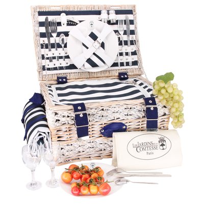 Panier pique-nique Marine 2 pers LES JARDINS DE LA COMTESSE