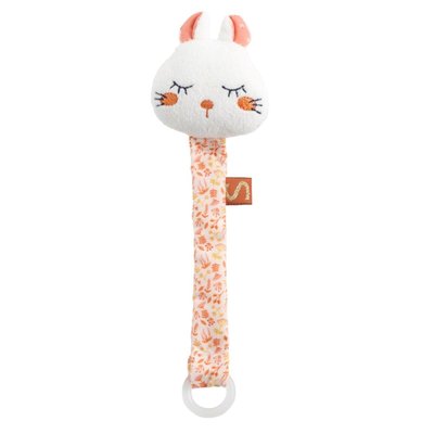 Attache-tétine en velours lapin SAUTHON