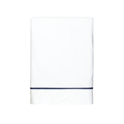 Drap plat en percale de coton prestige 120 fils, VOLUPTÉ PURE BLANC CERISE