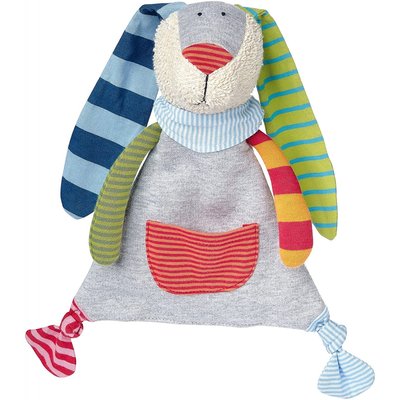 Doudou plat lapin multicolore SIGIKID