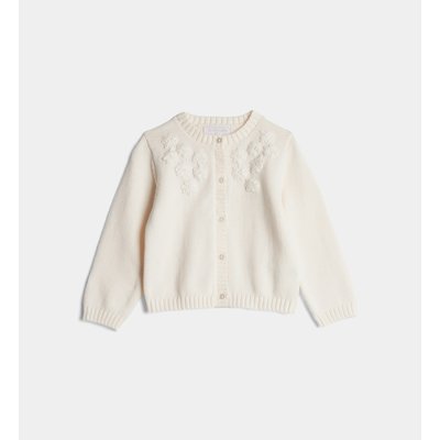 Gilet Bouclette À Broderie Florale En Coton CADET ROUSSELLE