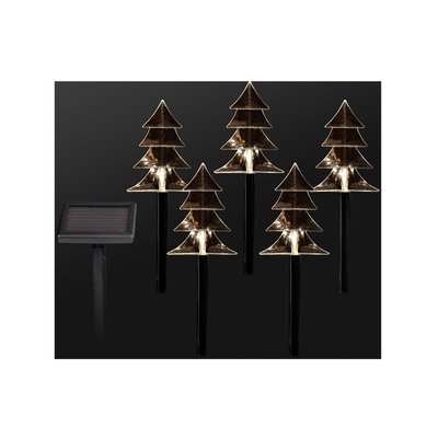 5 Sapins solaire 5 LED DOUCEUR D'INTÉRIEUR
