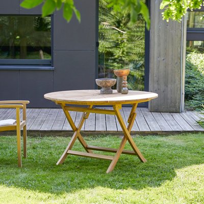 Table de jardin pliable en teck massif 6 pers. ANDRIA TIKAMOON