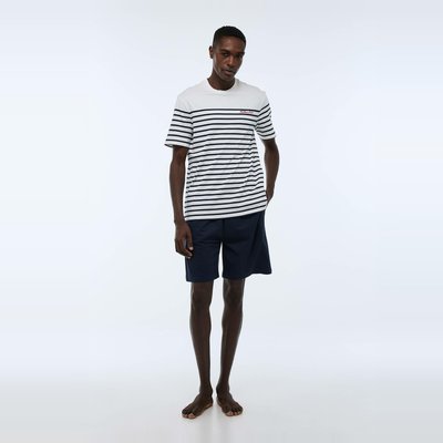 Pyjama T-shirt manches courtes rayé et Short en jersey de coton BIO GOTS MONOPRIX