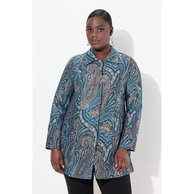 Veste jacquard à col chemise, effet métallisé ULLA POPKEN