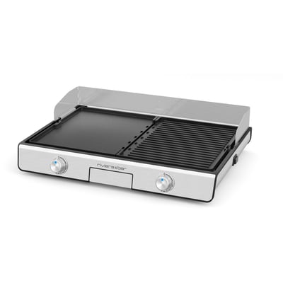 Plancha électrique QPL530 réversible à poser, 45.5x28.5 cm RIVIERA & BAR