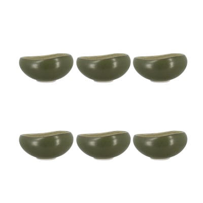 Lot de 6 assiettes coupes 15,5cm en grès, OLI OGO LIVING