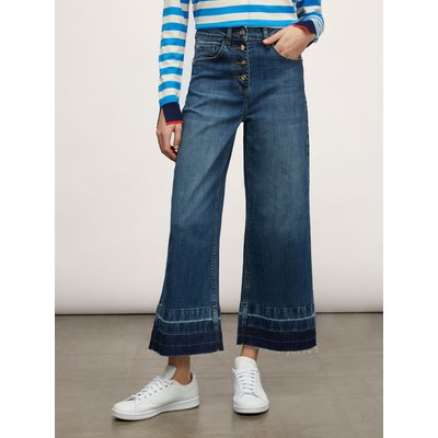 Jean large cropped en denim de coton mélangé MOTIVI